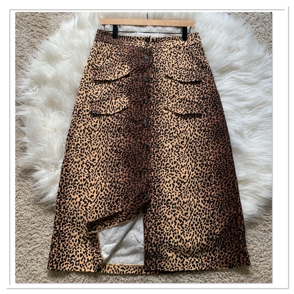 NWT Mare Mare x Anthropologie Midi Utility Skirt Medium - Picture 7 of 15